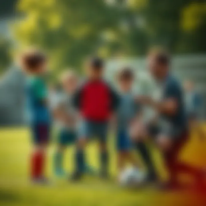 A group of kids at soccer practice talking while a shocked father listens, revealing a surprising Bitcoin story