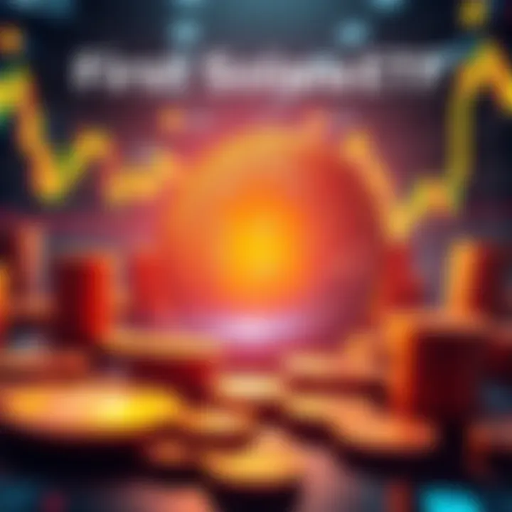 Announcement of the first Solana ETF trading starting on Wednesday with a graphic illustration of cryptocurrency coins and graphs