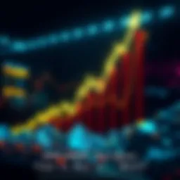 Graphic showing a rising chart representing SOLANA's increasing market value with a bullish trend.