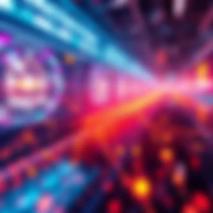 Visual representation of Solana's blockchain indicating high transaction speed and activity