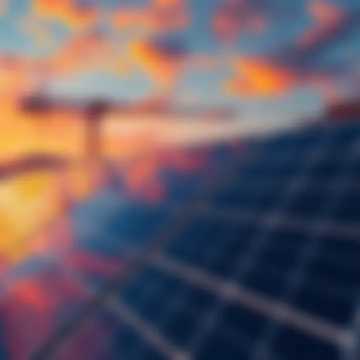 Solar panels are installed on a mining site, providing renewable energy to operations