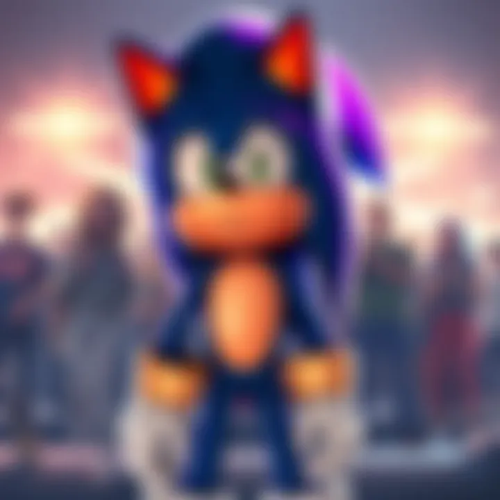 Sonic the Hedgehog expressing concern about his future; fans discussing brand changes in the background