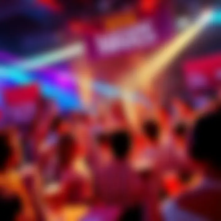 A lively gathering of Soul Maxis fans celebrating SOL's success with banners and drinks
