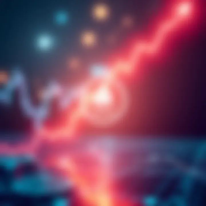 Graph showing upward trends in XLM price with Stellar logo