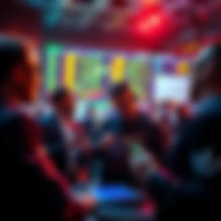 A group of traders discussing insights from Stockbroker AI on trading strategies