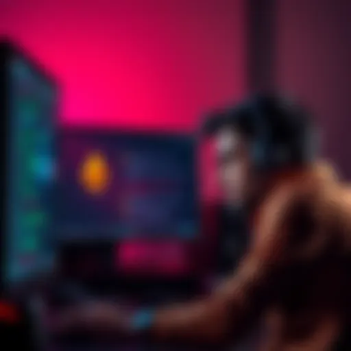 A frustrated person looking at a computer screen displaying wallet errors while attempting to recover Monero.