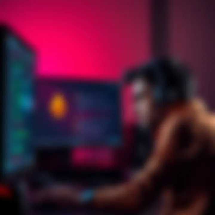 A frustrated person looking at a computer screen displaying wallet errors while attempting to recover Monero.