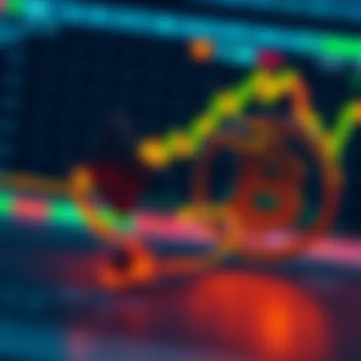 A digital representation of Ethereum and Bitcoin symbols connected by arrows indicating a swap, with a background showing a decentralized exchange interface.