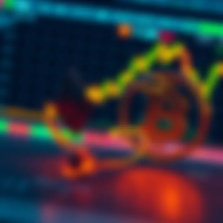 A digital representation of Ethereum and Bitcoin symbols connected by arrows indicating a swap, with a background showing a decentralized exchange interface.