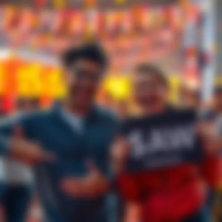 Two excited people holding $SWEAT signs and enjoying their Sweatcoin Premium prize, with confetti in the background