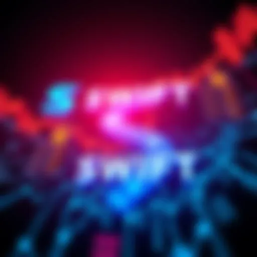 SWIFT logo with blockchain graphics symbolizing new technology launch