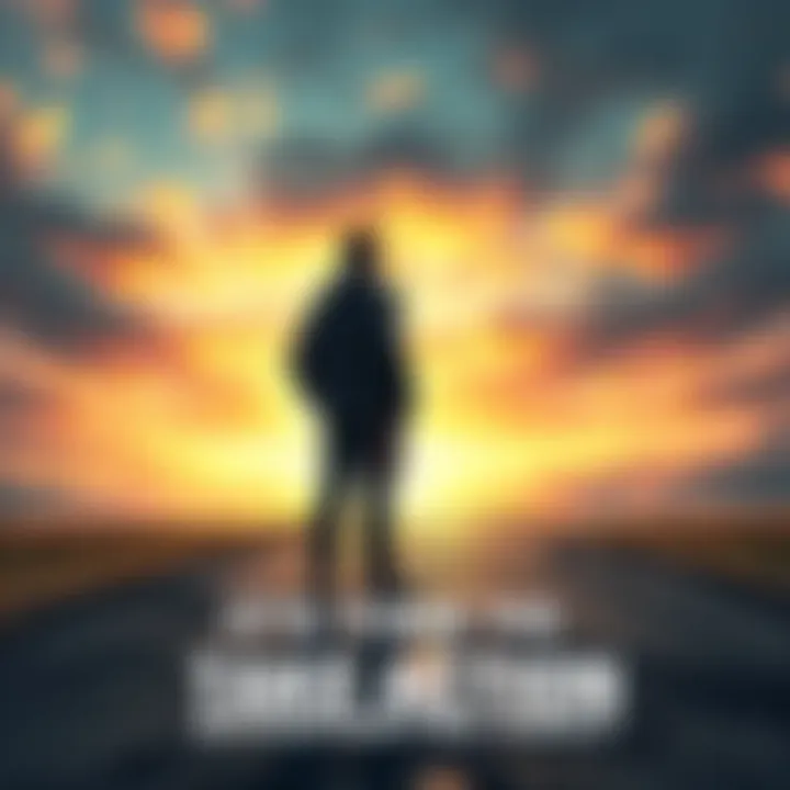 A person standing at a crossroads, looking ahead with determination, ready to embrace new opportunities