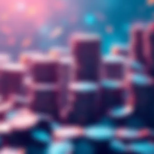 An illustration showing stacks of digital tokens being minted, symbolizing Tether and Circle's massive increase in token supply.