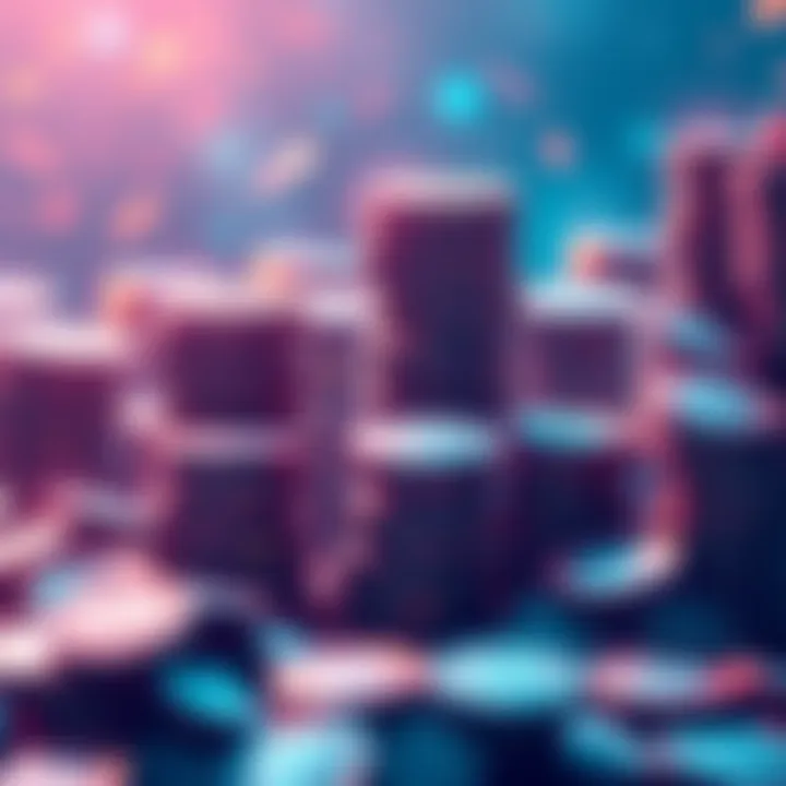 An illustration showing stacks of digital tokens being minted, symbolizing Tether and Circle's massive increase in token supply.