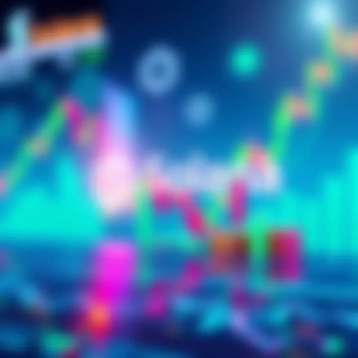 A graphic showing a digital stock chart with Solana logo and stock icons representing tokenized stocks.