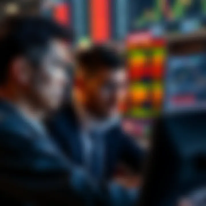 A trader looking stressed while analyzing trading charts and financial data on a computer screen