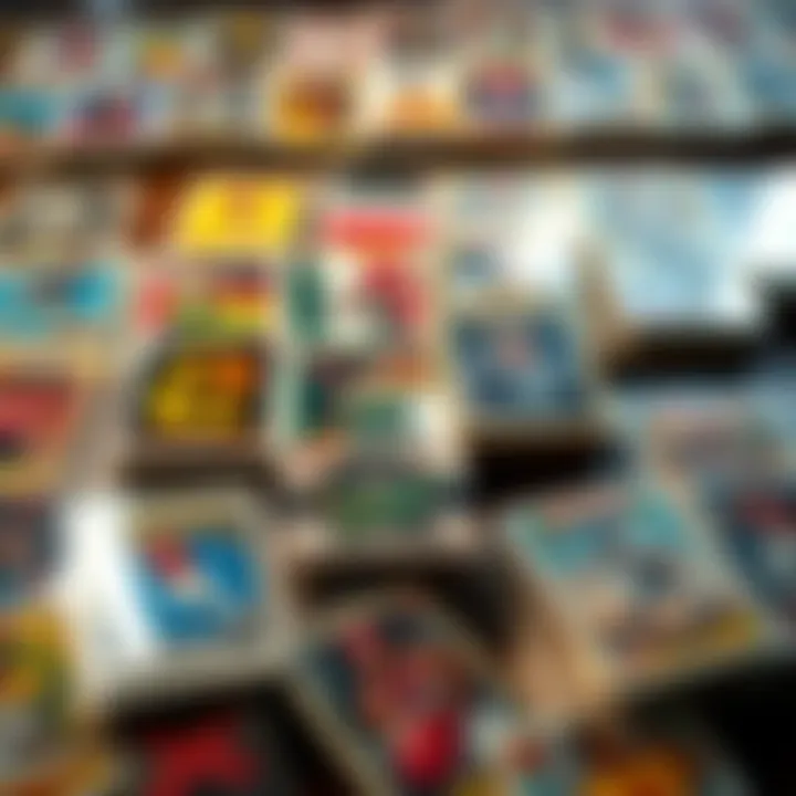 A collection of rare trading cards laid out for display, highlighting their value and appeal to collectors.