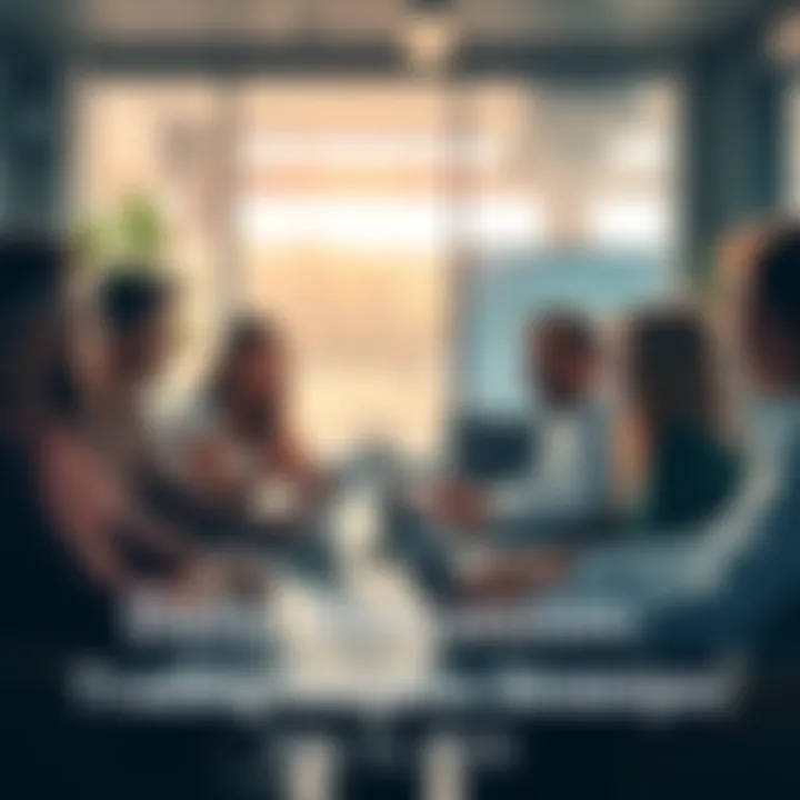A group of people discussing trading strategies with charts and laptops in a casual setting.