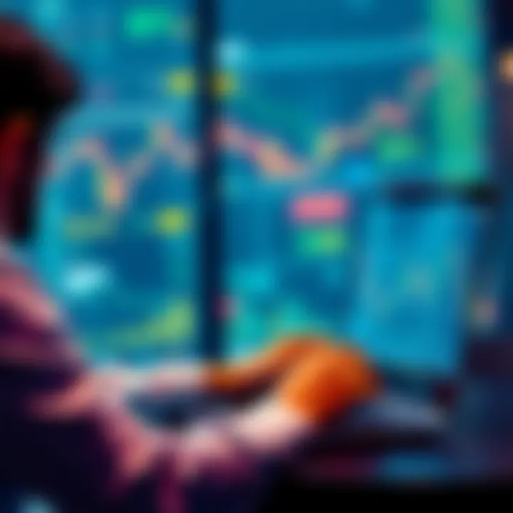 A person using a laptop to trade cryptocurrency on Binance.