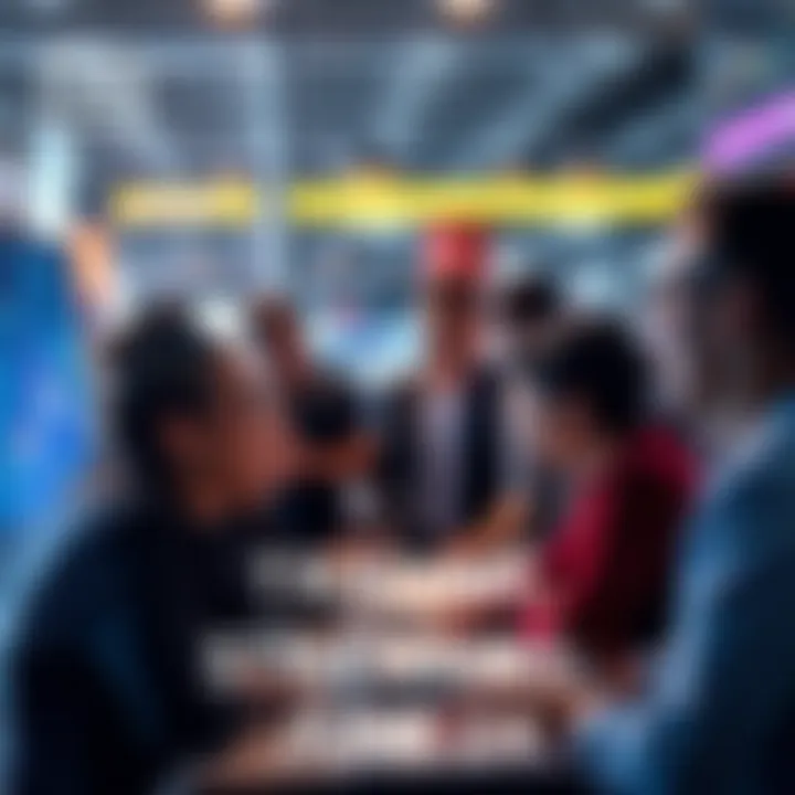 A group of people engaging in a discussion about trading strategies and market analysis