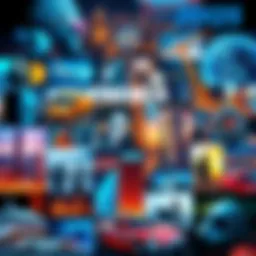 A collage showing various industries impacted by trends in 2025 such as technology, business, and society.
