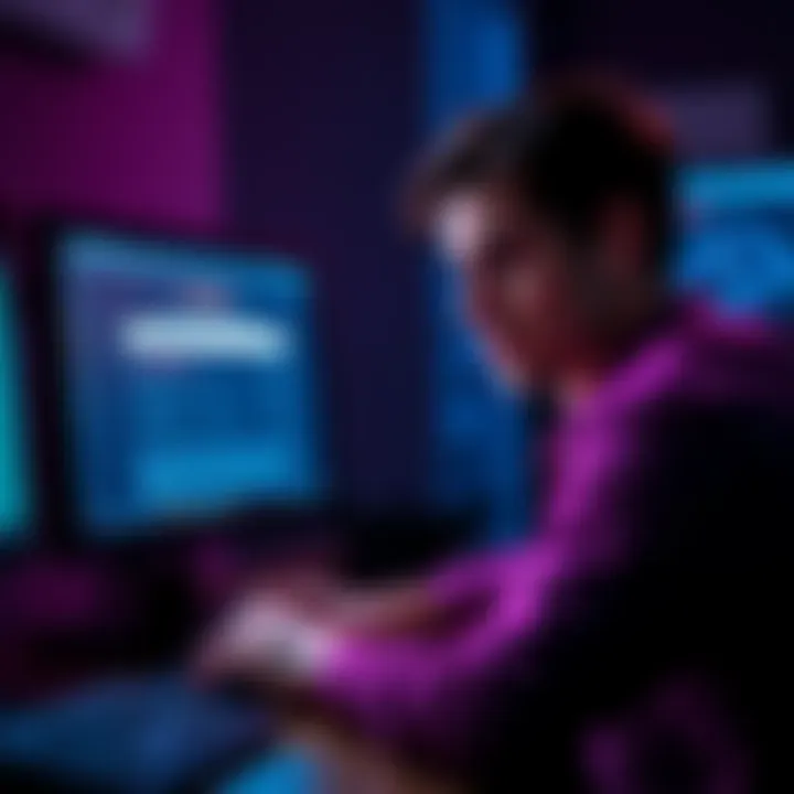 Person looking worried while checking Trezor wallet on a computer, showing zero balance and missing transactions