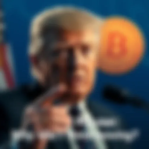 President Trump discussing tariffs with a concerned look, with a stagnant coin graphic in the background