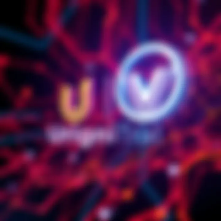 Logos of Umanitek and Videntifier partnering with OriginTrail depicted in a digital format