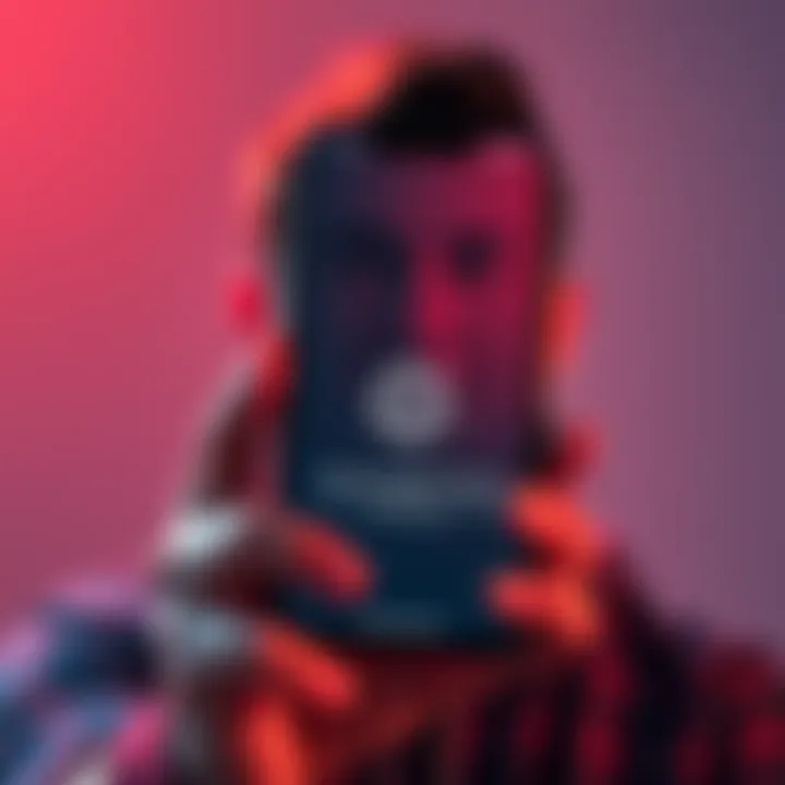A person holding a smartphone displaying the Face ID setup screen, looking relieved after re-enabling the feature.