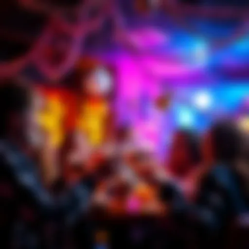 Group of enthusiasts celebrating UPtober with festive decorations and drinks