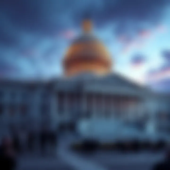 The U.S. Senate building with members voting on the GENIUS Act for stablecoin regulation