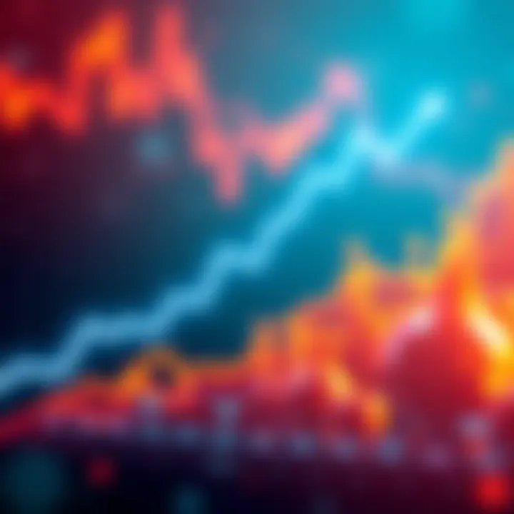 Graph showing a significant increase in USDC value with an upward trend line