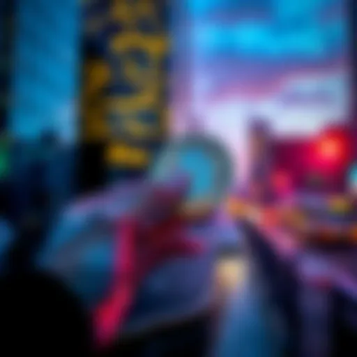 A person holding USDT tokens with a city background in East London.