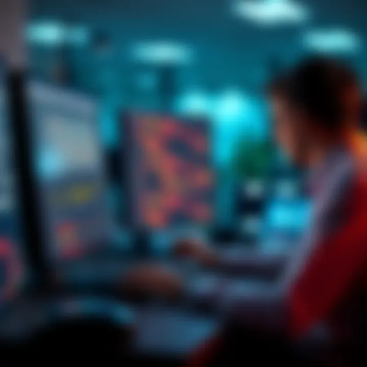 A person using a computer to manage and publish content on a user-friendly CMS, showcasing flexibility and ease of use.
