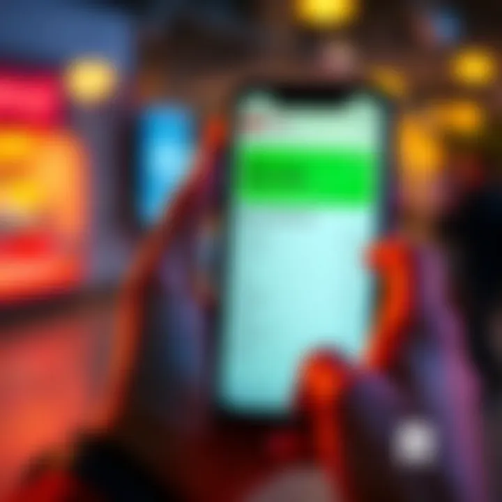 A person shows a mobile screen with a simple bank balance statement, highlighting the need for a straightforward statement without transaction details