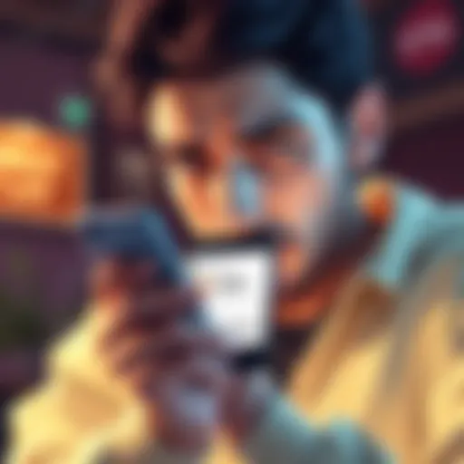 A person looking at their phone with a puzzled expression, showing a digital wallet screen with a transaction notification