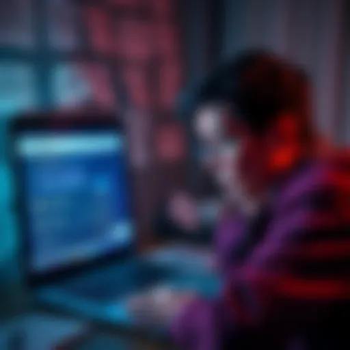 A worried individual looking at a laptop screen displaying a wallet interface, showing unauthorized Ethereum transactions. The person is surrounded by notes about security measures and crypto tips.