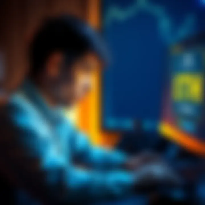 A person looking frustrated at their computer, trying to send LINK from a Ledger wallet, with a digital display showing ETH required for gas fees