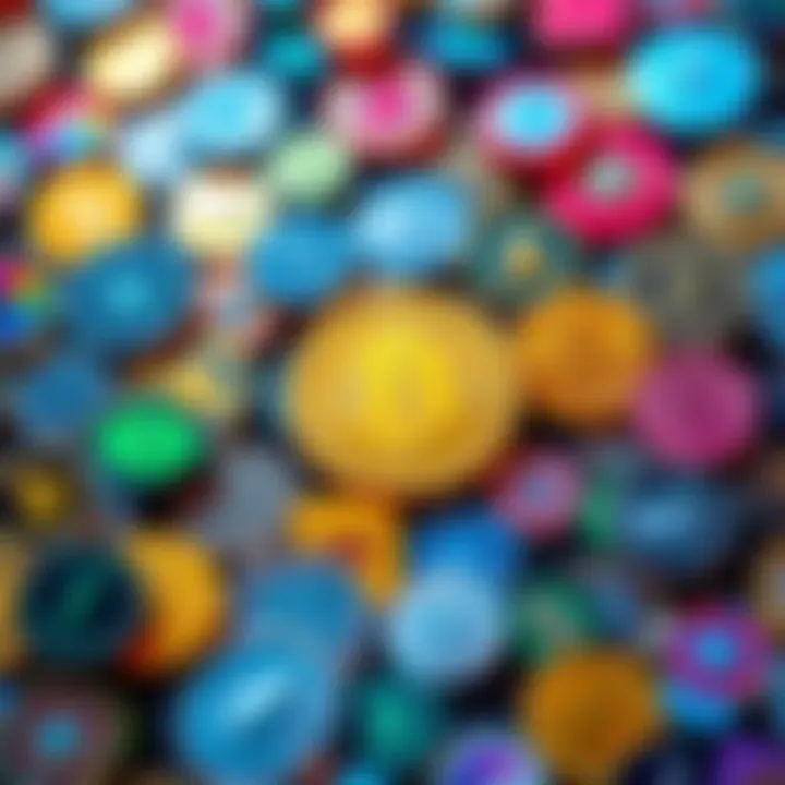 A collage of various utility token icons symbolizing investment opportunities