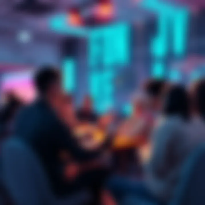 People engaging in a discussion about Vechain updates in a virtual forum setting