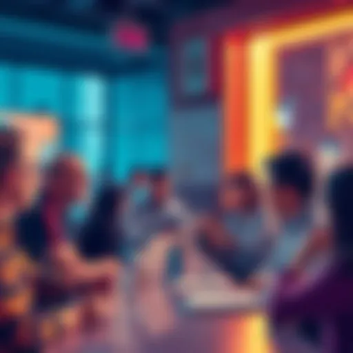 People engaging in a community discussion about Vechain, sharing insights and asking questions about blockchain technology.