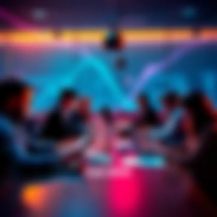 People discussing Vechain developments with laptops and papers in a meeting room