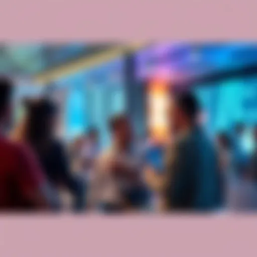 People engaging in a discussion about Vechain and blockchain technology, sharing insights and asking questions in a lively forum setting