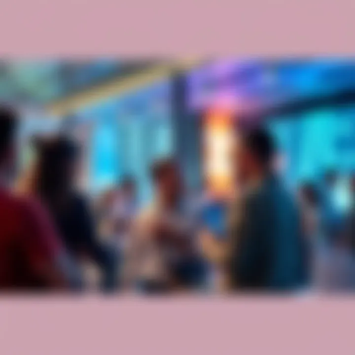 People engaging in a discussion about Vechain and blockchain technology, sharing insights and asking questions in a lively forum setting