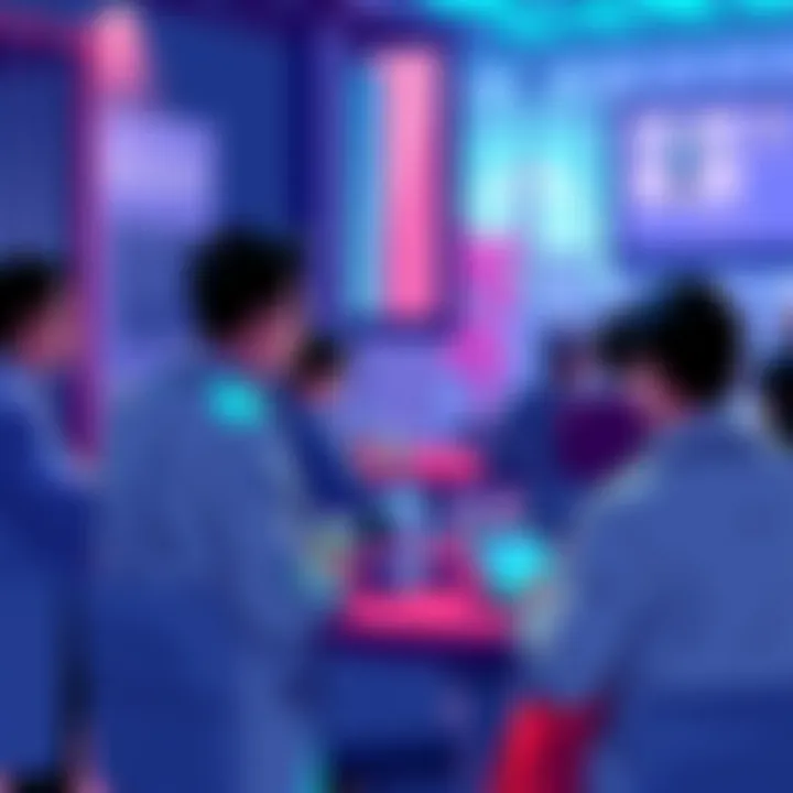 People chatting and sharing ideas about blockchain technology and real-world applications at the Vechain Daily Discussion event