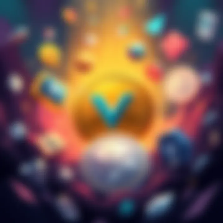 An illustration showing a Verasity token surrounded by competition icons and a Binance logo, symbolizing the urgent need for a listing.