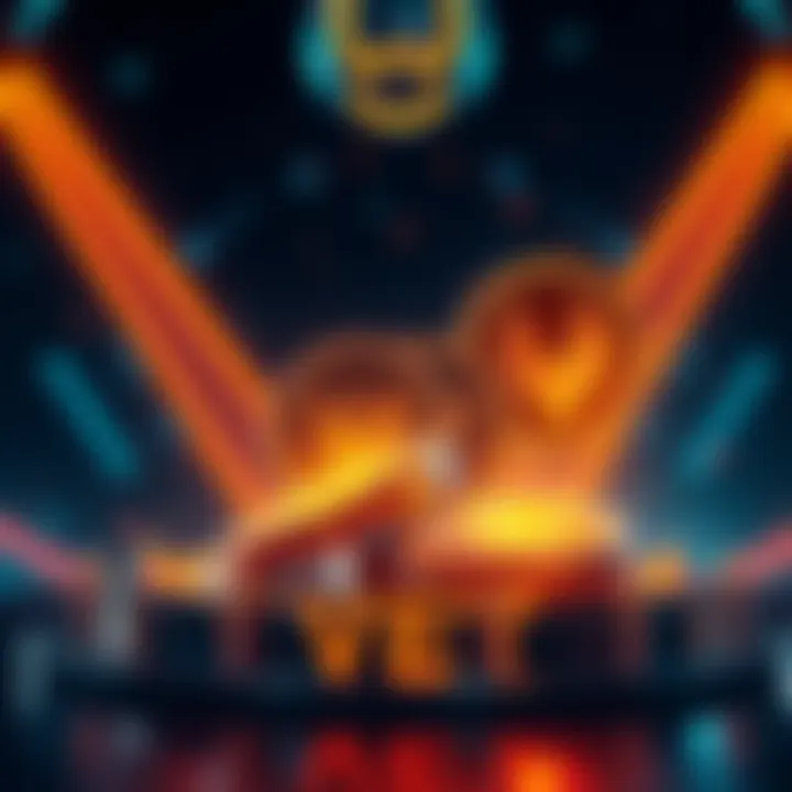 Visual representation of VET tokens being staked on the Stargate platform, alongside VTHOR rewards and legacy nodes in action