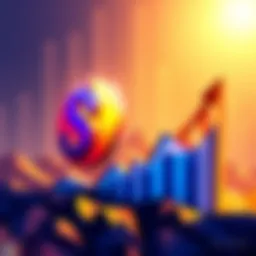 An illustration of the $VOOZ logo alongside a growing chart symbolizing ambition and progress in the memecoin space.