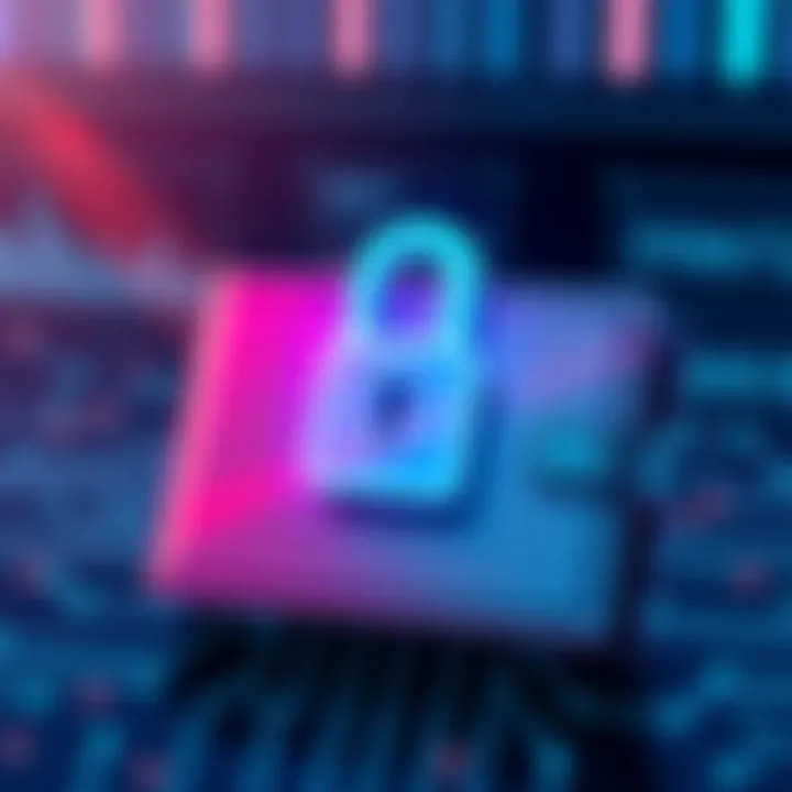 An illustration of a digital wallet with a lock symbol, representing a wallet that is temporarily inaccessible after an iCloud backup.