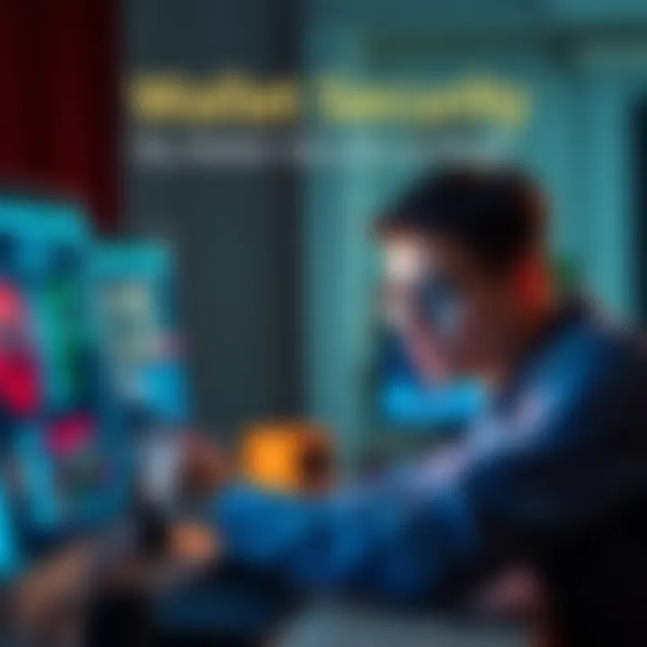 A person looking worried while checking their wallet on a computer, with a countdown timer visible on the screen, symbolizing urgency and risk.